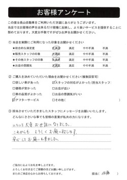 2023年4月29日の有限会社長山自動車整備工場 軽未使用車専門店のお客様
