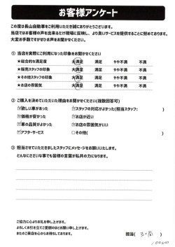 2022年9月18日の有限会社長山自動車整備工場 軽未使用車専門店のお客様