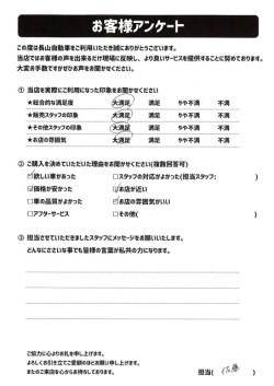 2023年4月6日の有限会社長山自動車整備工場 軽未使用車専門店のお客様